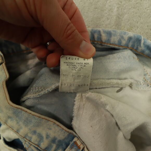 LEVI'S Orange Tab 705 Student Acid Wash Jeans size 30x34 actual 27x33 USA‎ Made - Picture 12 of 13